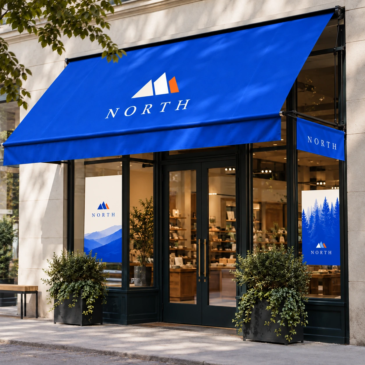 Illustrative branded awnings