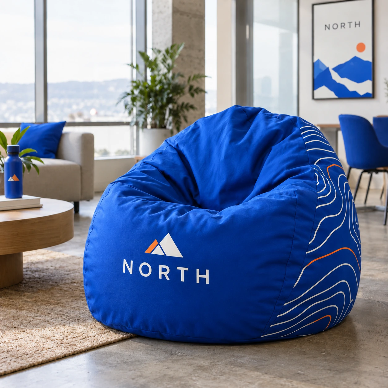 Illustrative branded bean bags