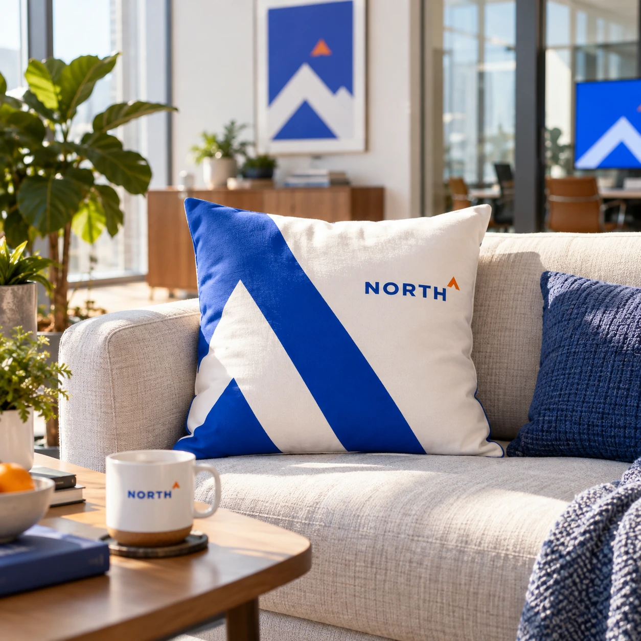 Illustrative branded cushions