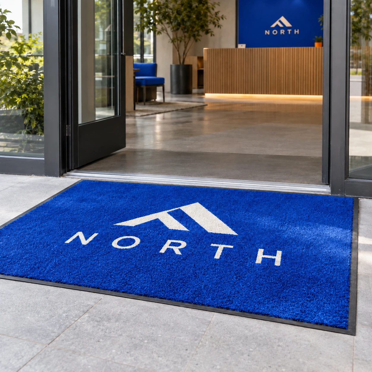 Illustrative branded entrance mats