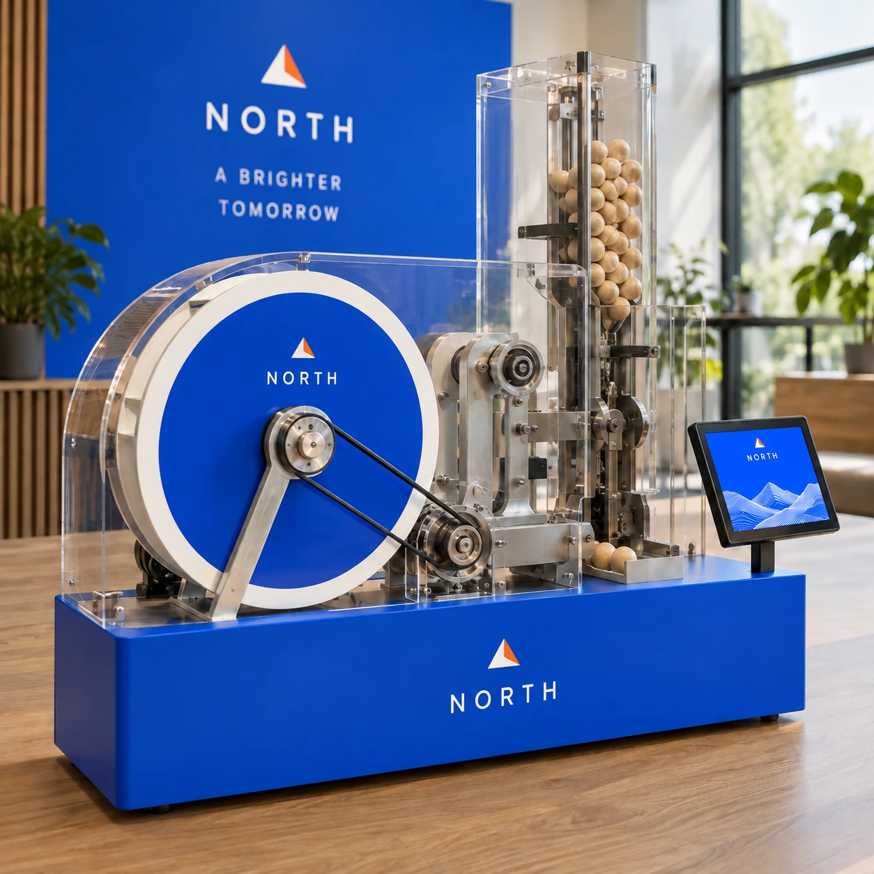 Illustrative branded interactive mechanical props