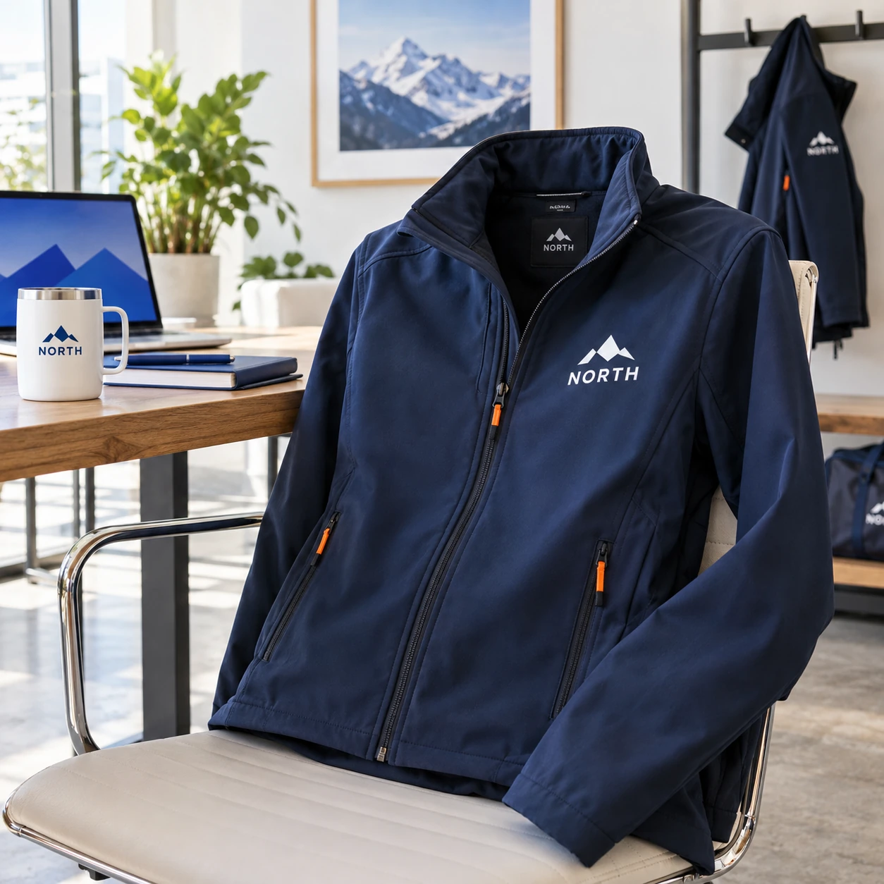 Illustrative branded jackets