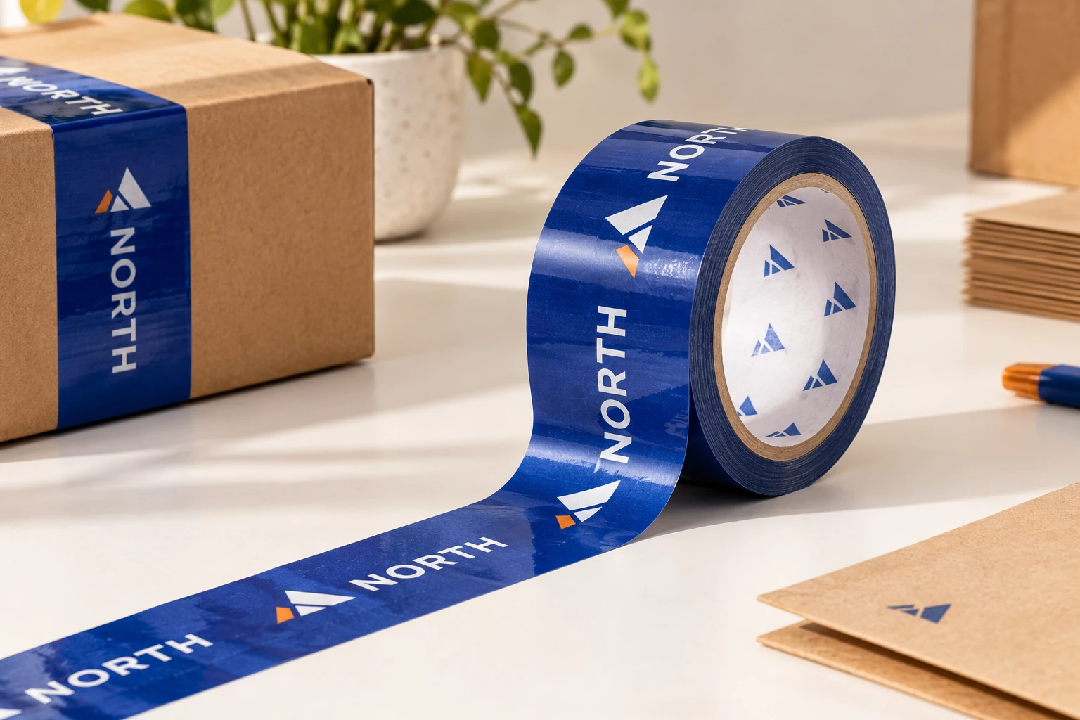 Illustrative branded packaging tape