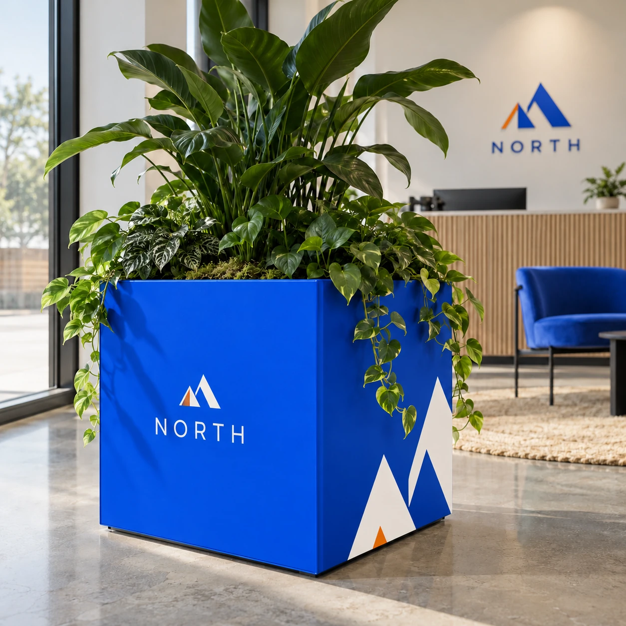Illustrative branded planters