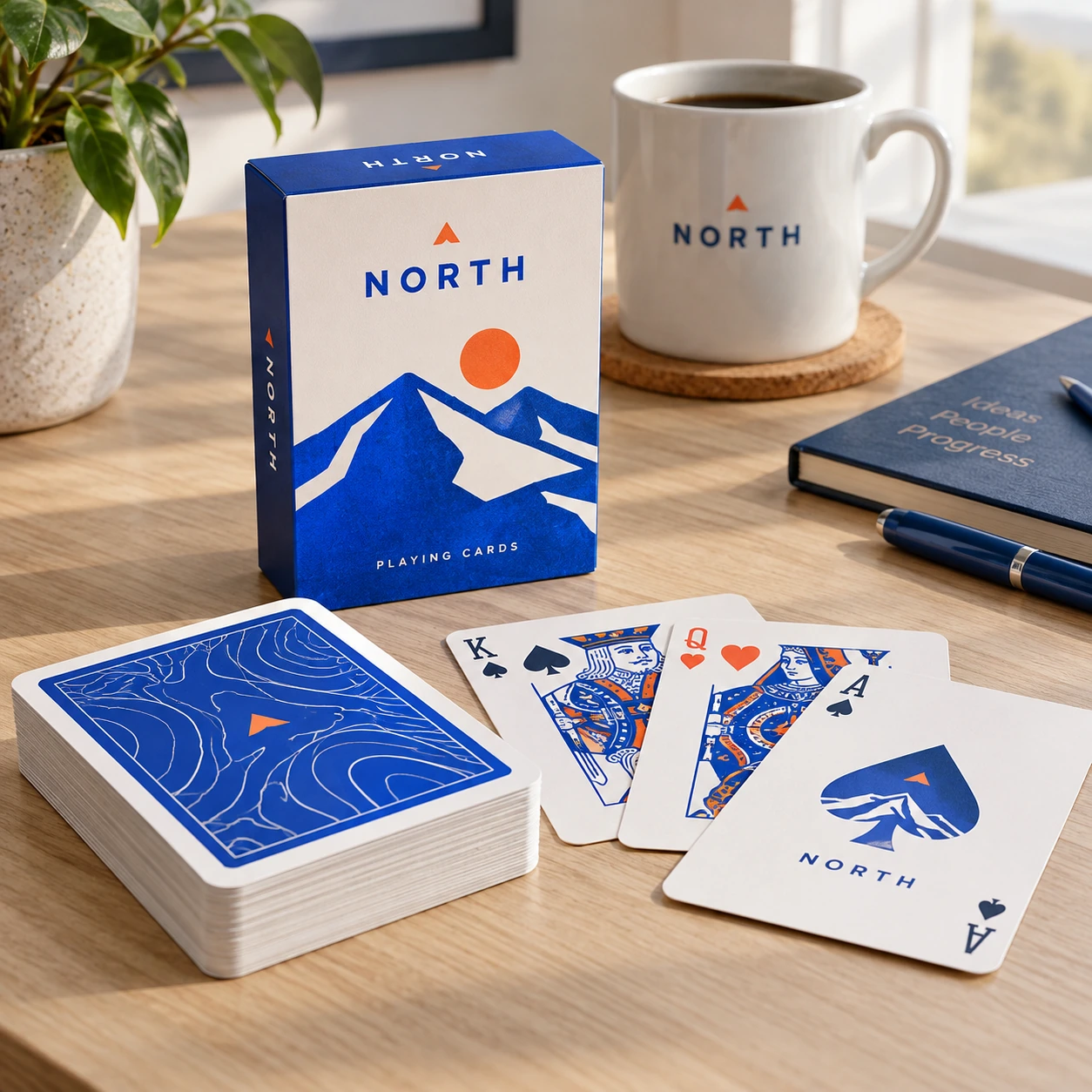 Illustrative branded playing cards
