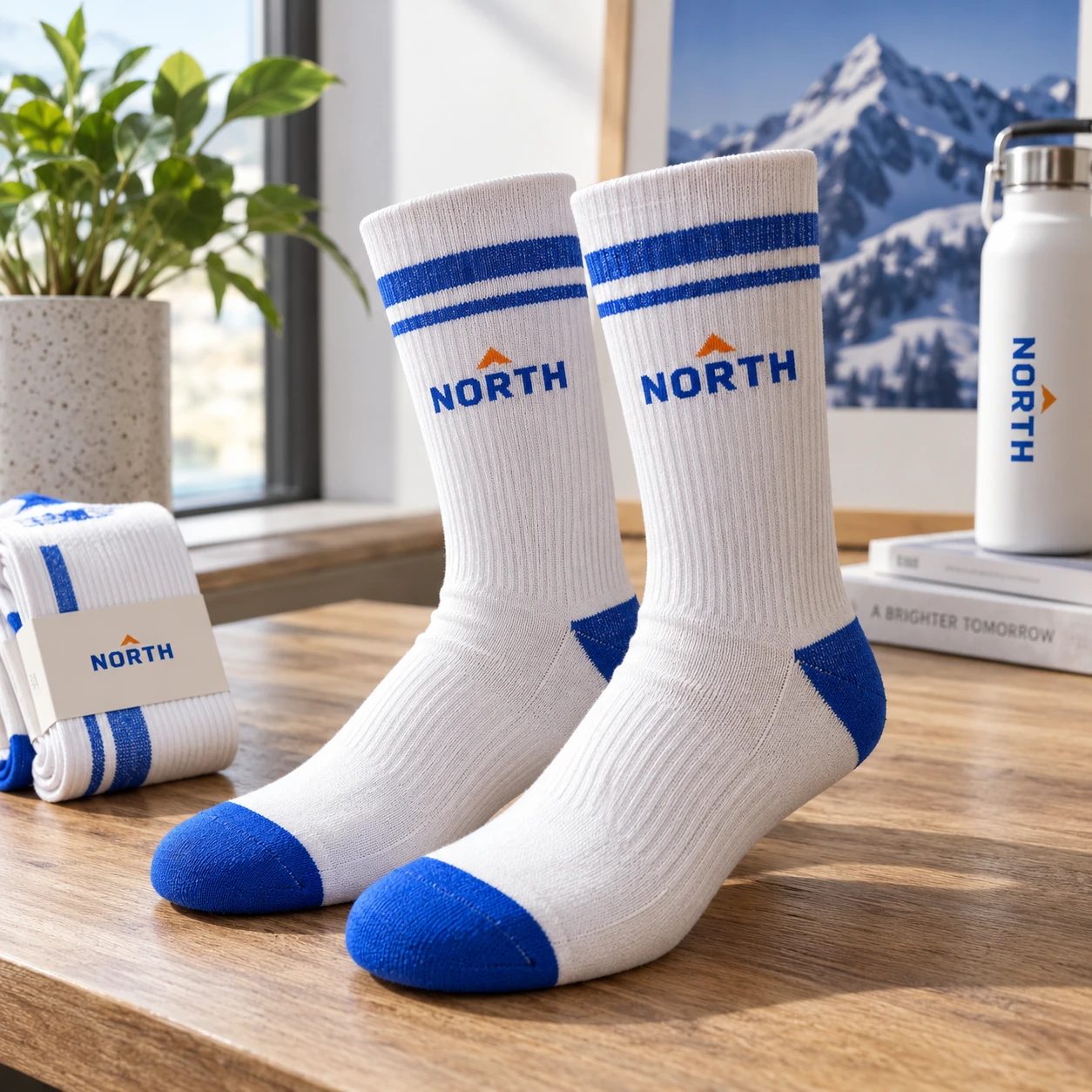 Illustrative branded socks