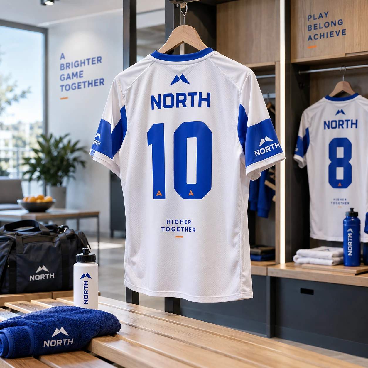 Illustrative branded sports jerseys