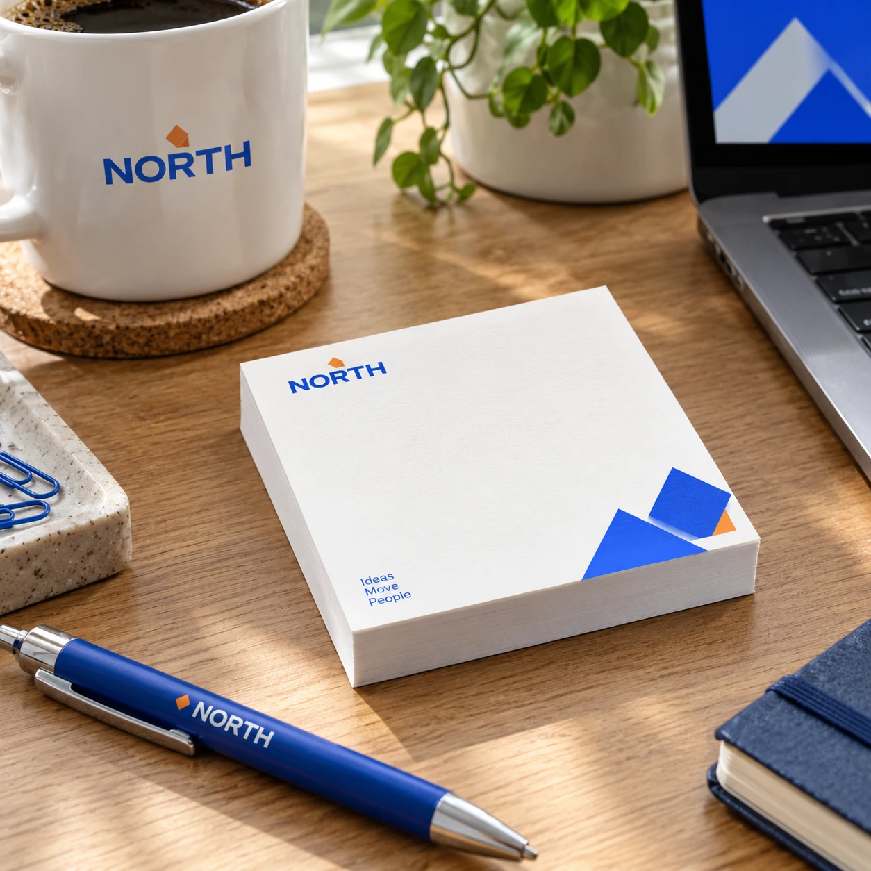 Illustrative branded sticky notes