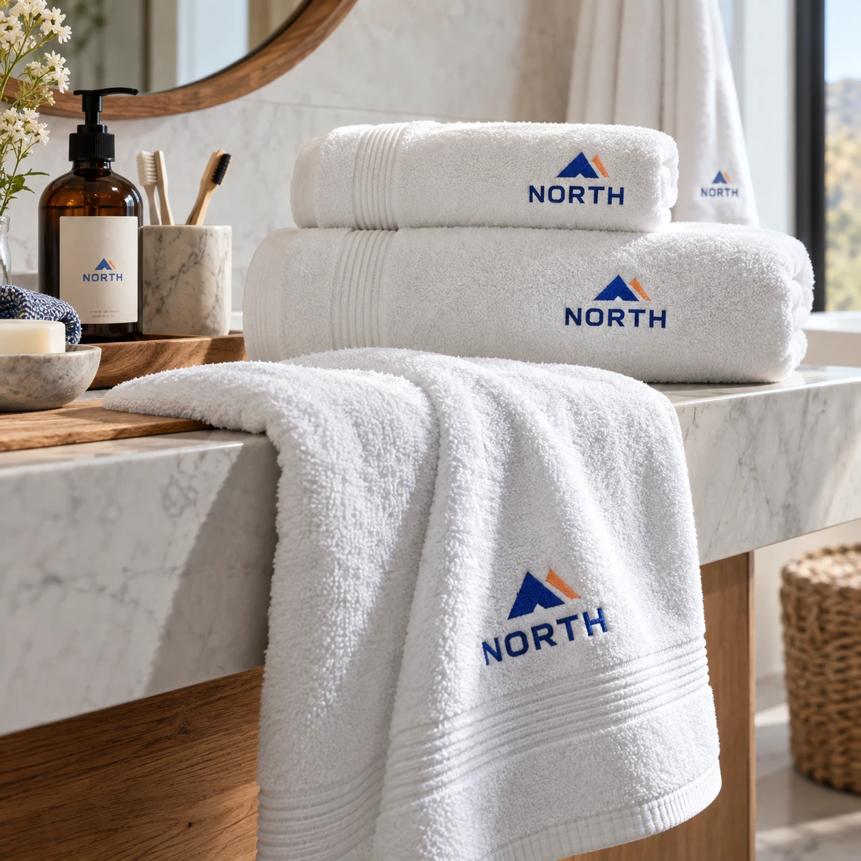 Illustrative branded towels