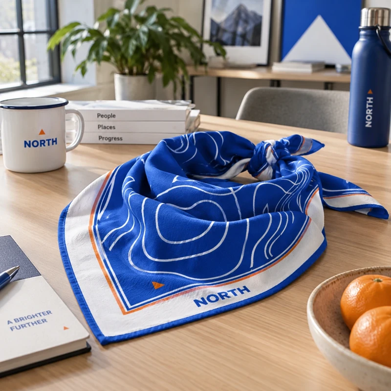 Illustrative branded bandanas