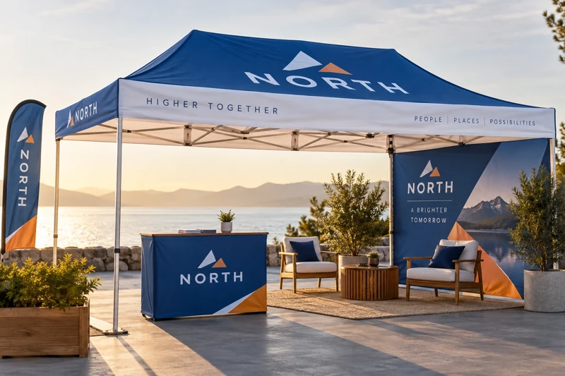 Illustrative branded canopies