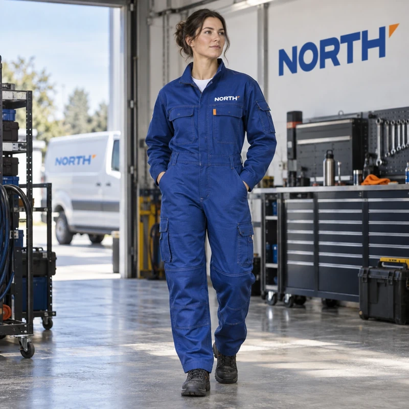 Illustrative branded coveralls