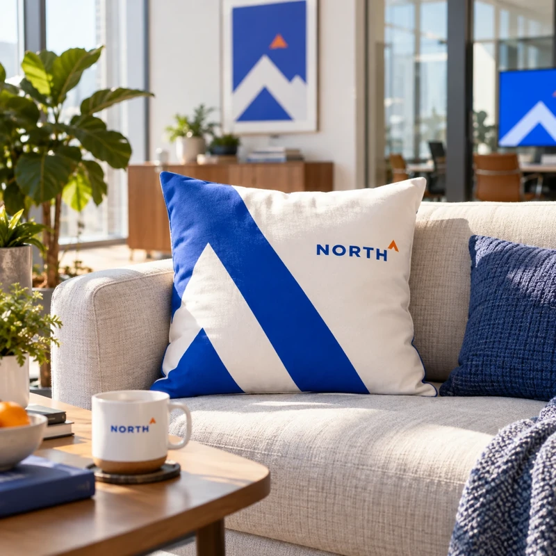 Illustrative branded cushions