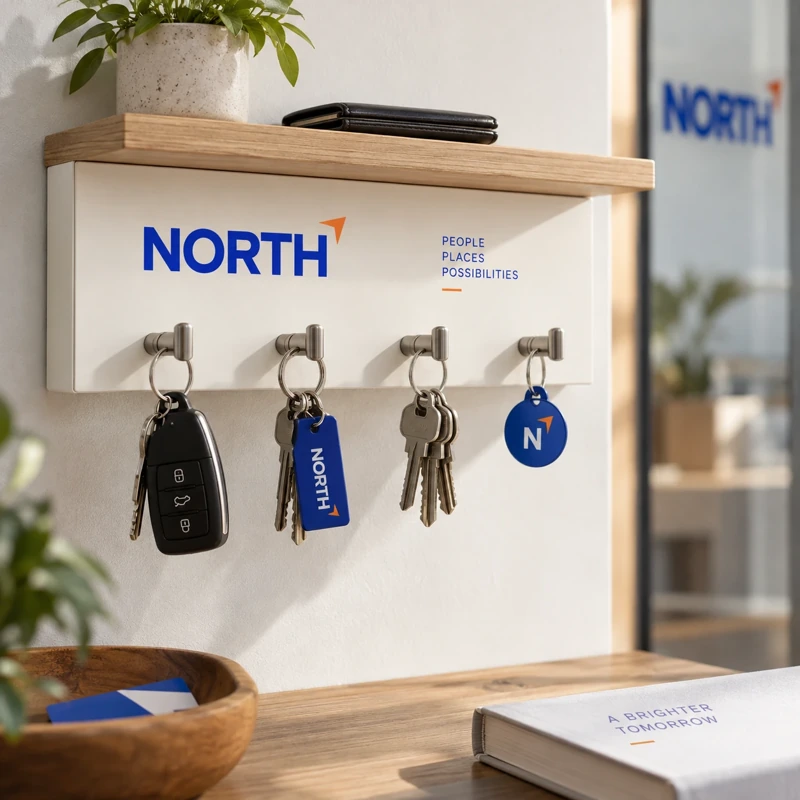Illustrative branded key holders