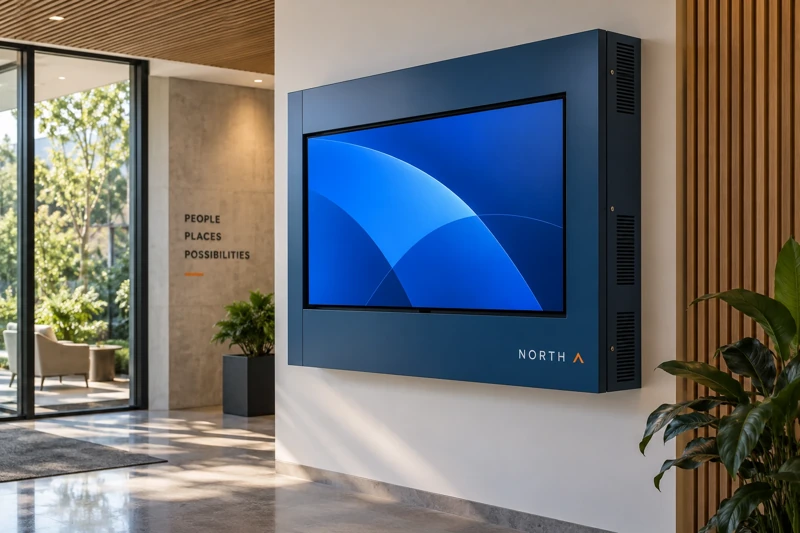 Illustrative branded screen enclosures