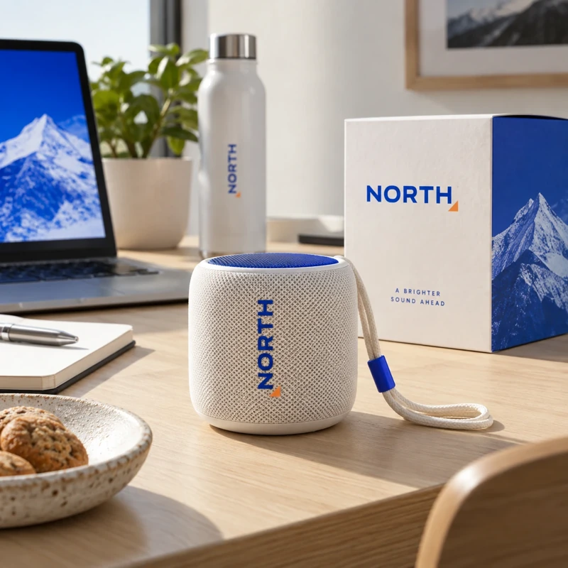 Illustrative branded speakers