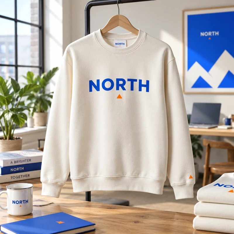 Illustrative branded sweatshirts