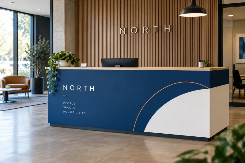 Illustrative counter and furniture wraps