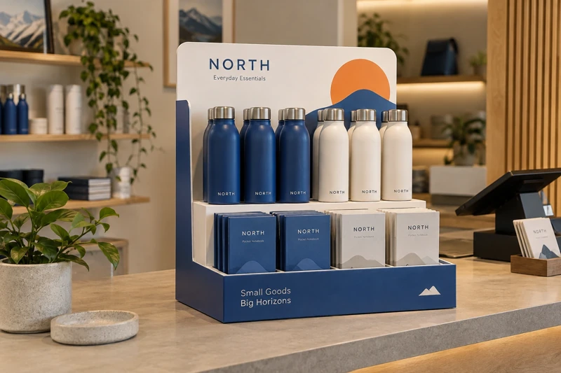 Illustrative countertop product displays