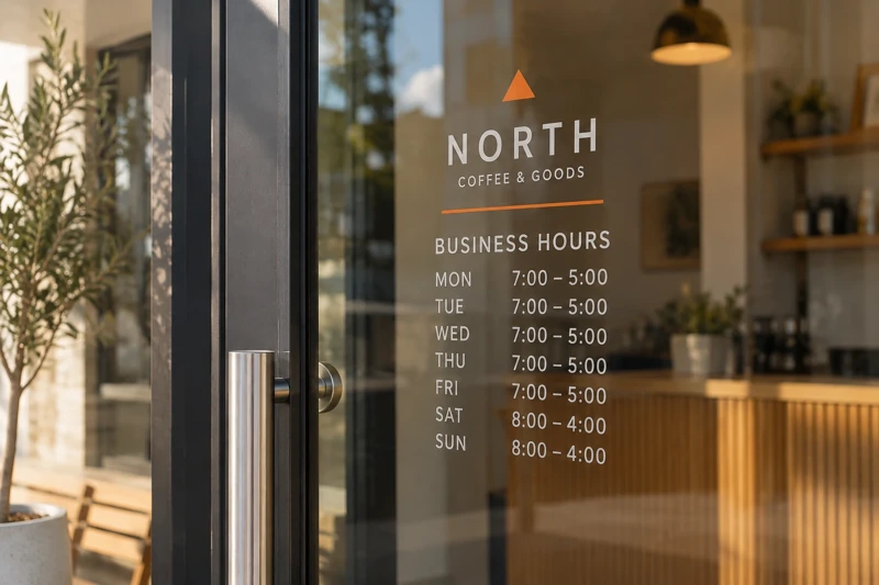 Illustrative cut vinyl lettering