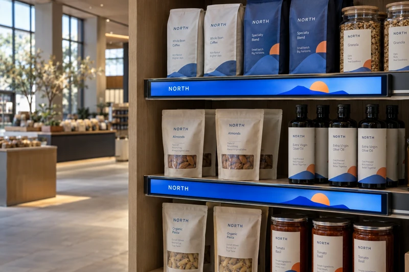 Illustrative digital shelf-edge displays