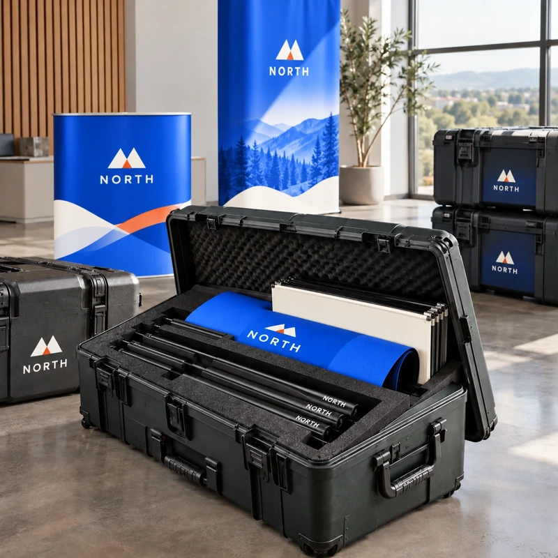 Illustrative display transport cases