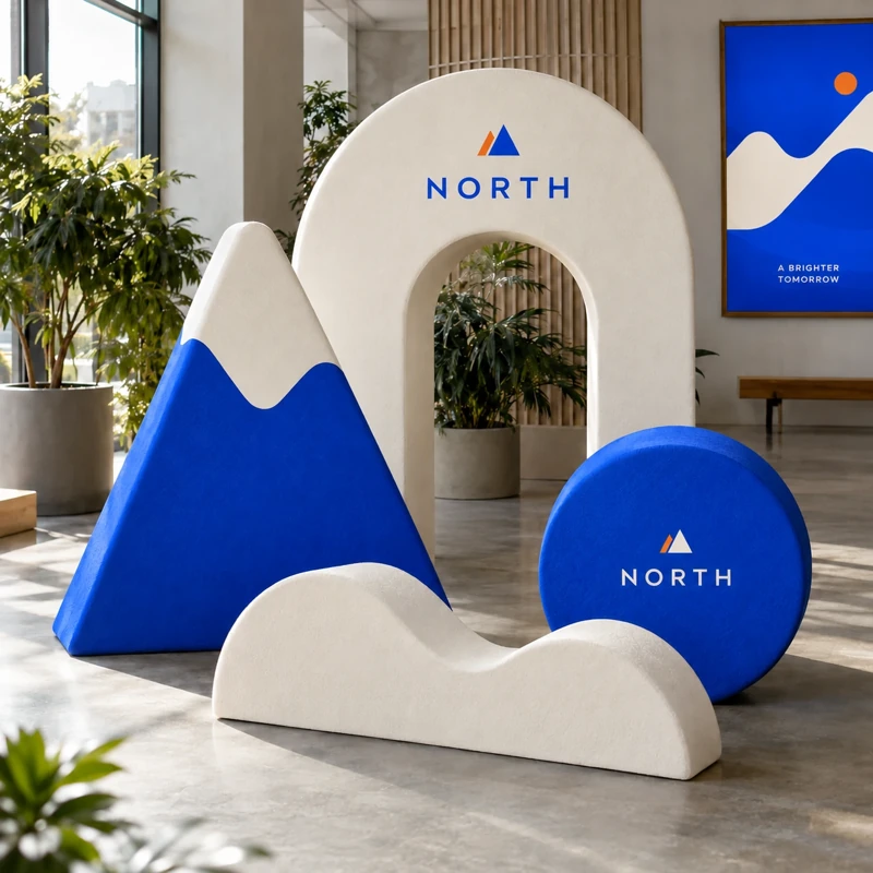 Illustrative foam display sculptures