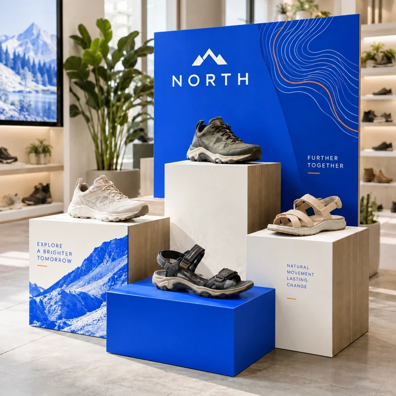 Illustrative footwear displays