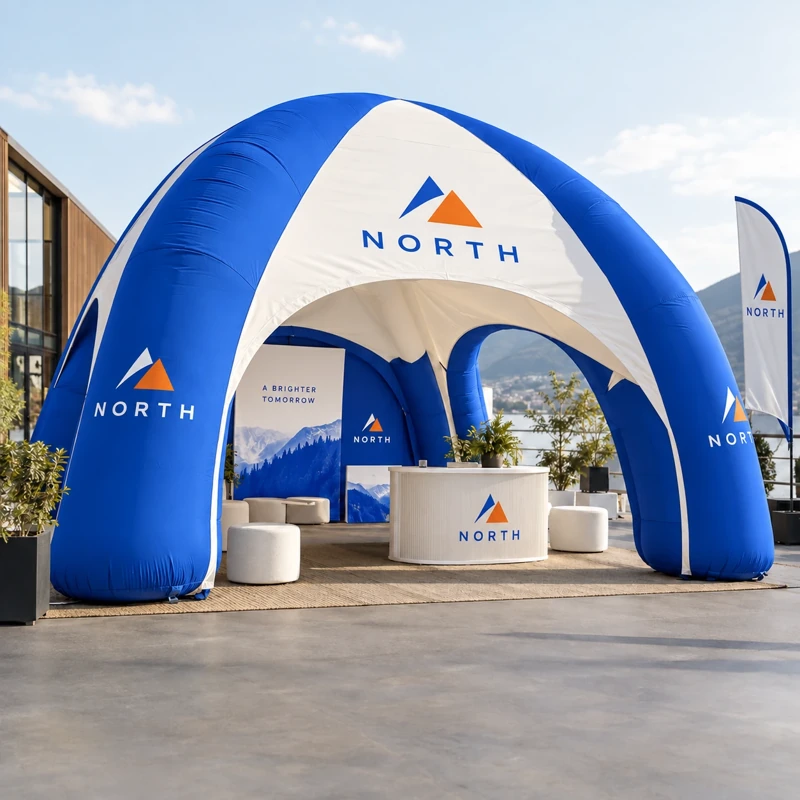 Illustrative inflatable brand structures