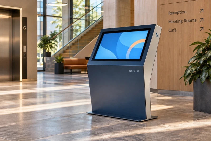 Illustrative interactive information kiosks