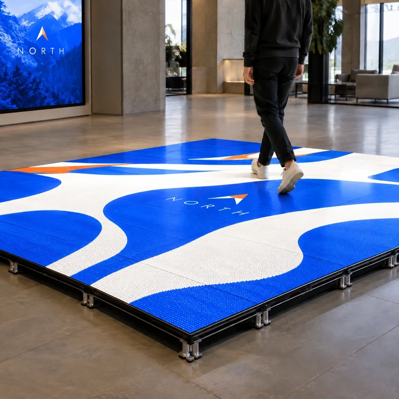 Illustrative led floor displays