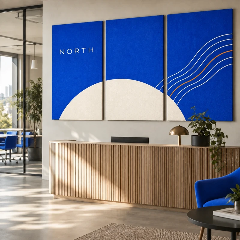 Illustrative printed acoustic panels