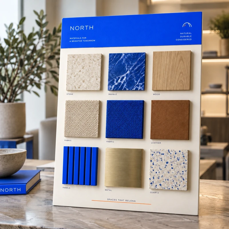 Illustrative product sample boards
