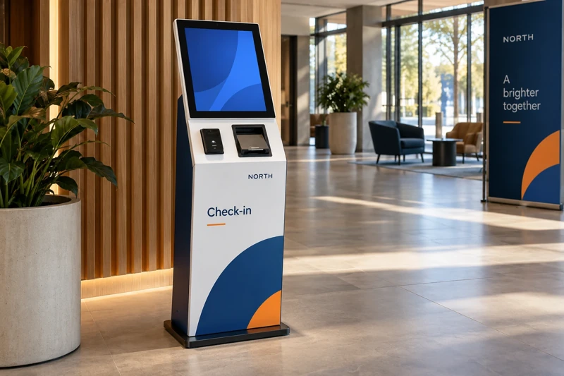 Illustrative registration kiosks