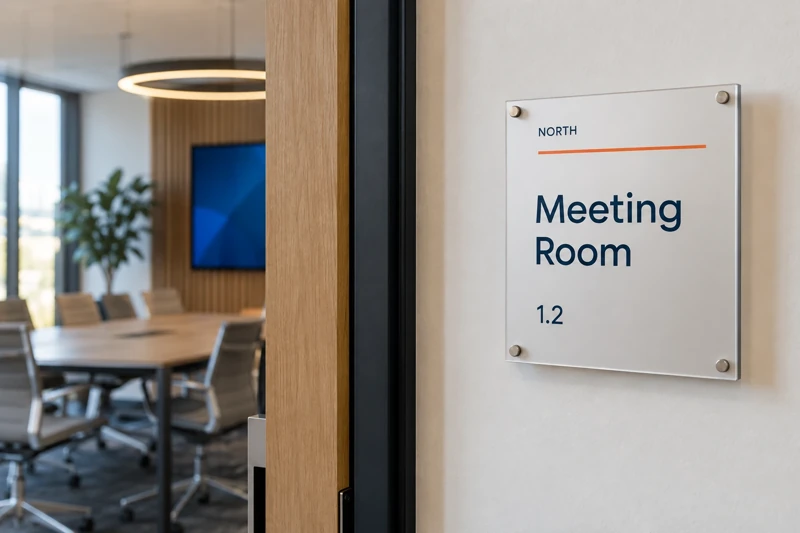 Illustrative room and door signs