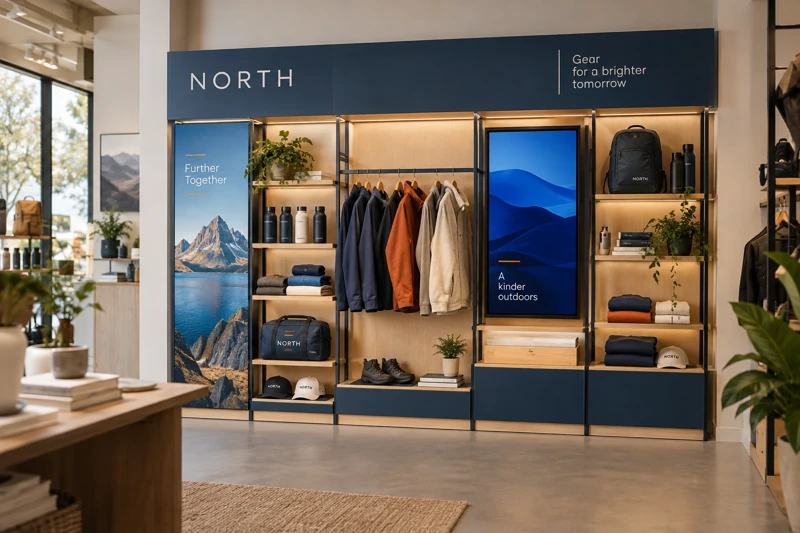 Illustrative shop-in-shop displays