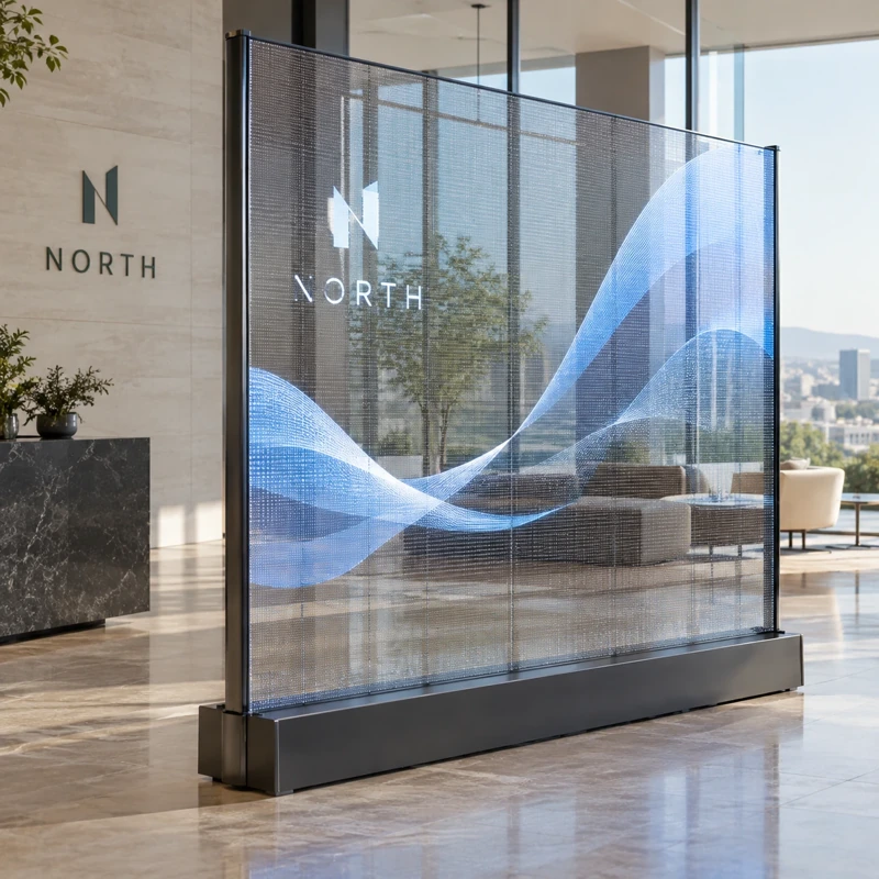 Illustrative transparent led displays