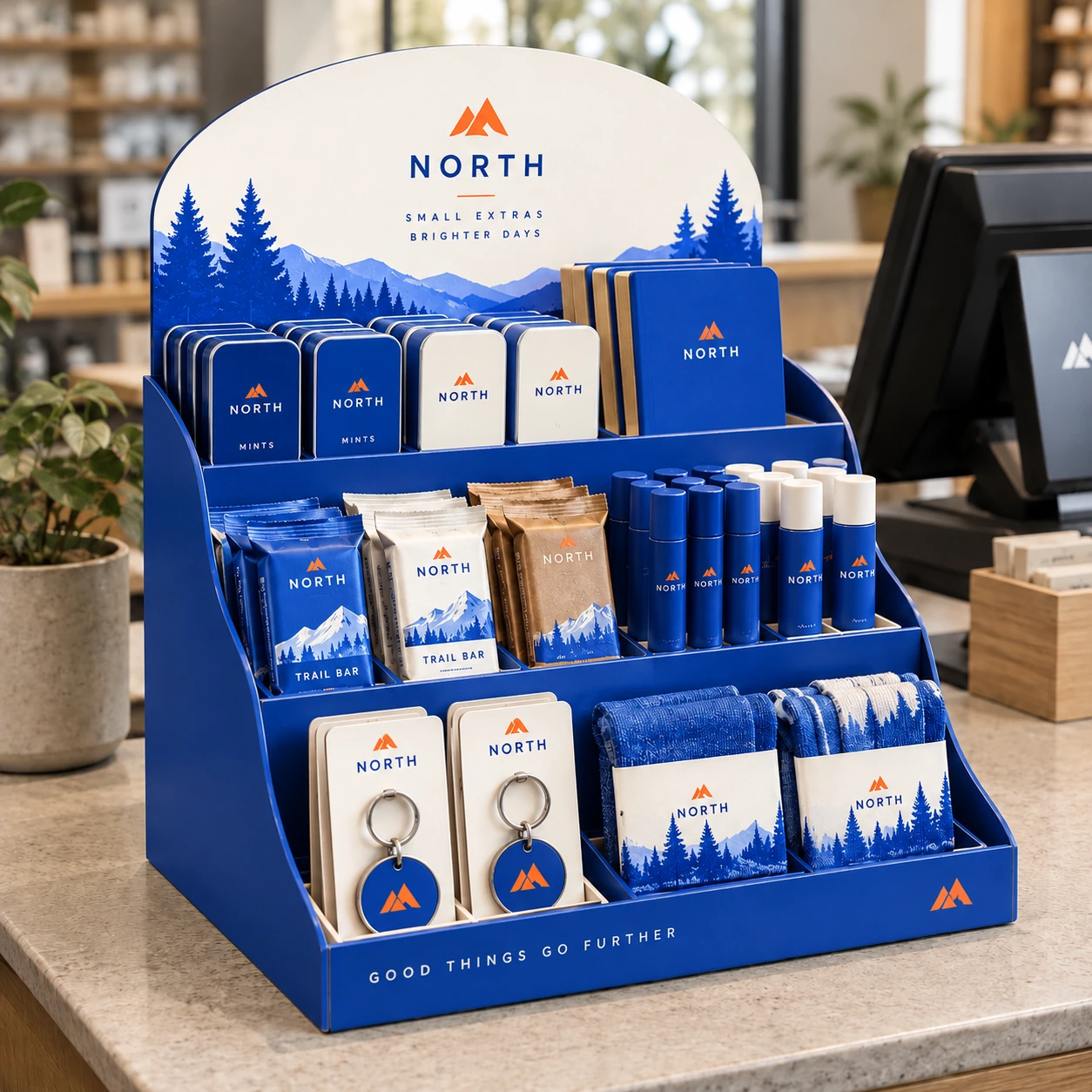Illustrative checkout impulse displays