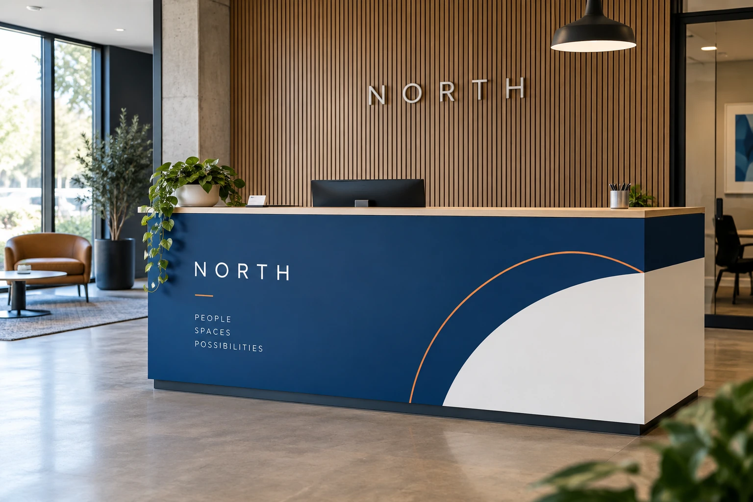 Illustrative counter and furniture wraps