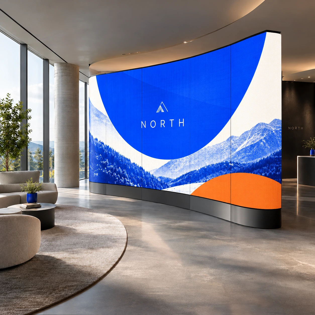 Illustrative curved led displays