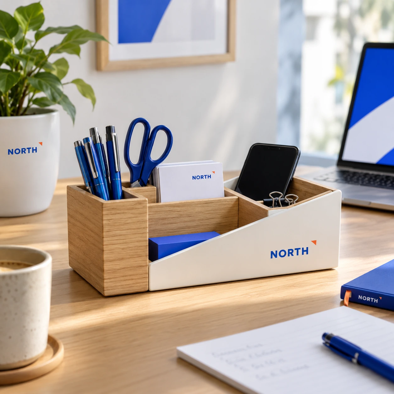 Illustrative desk organisers