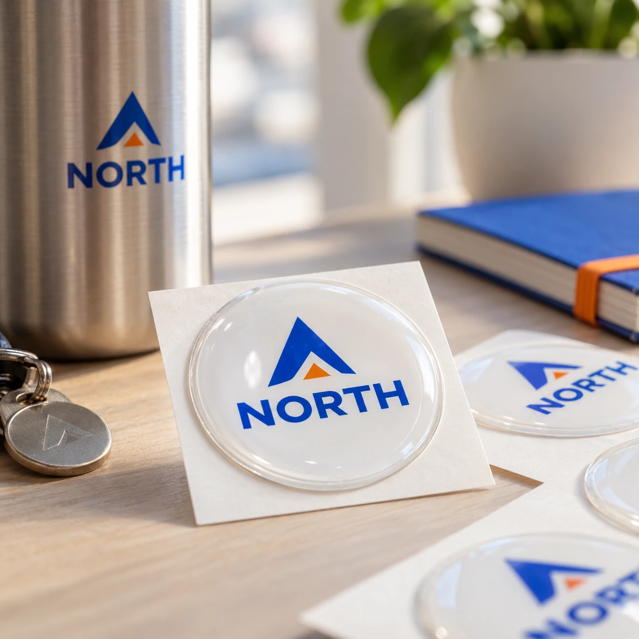 Illustrative domed labels