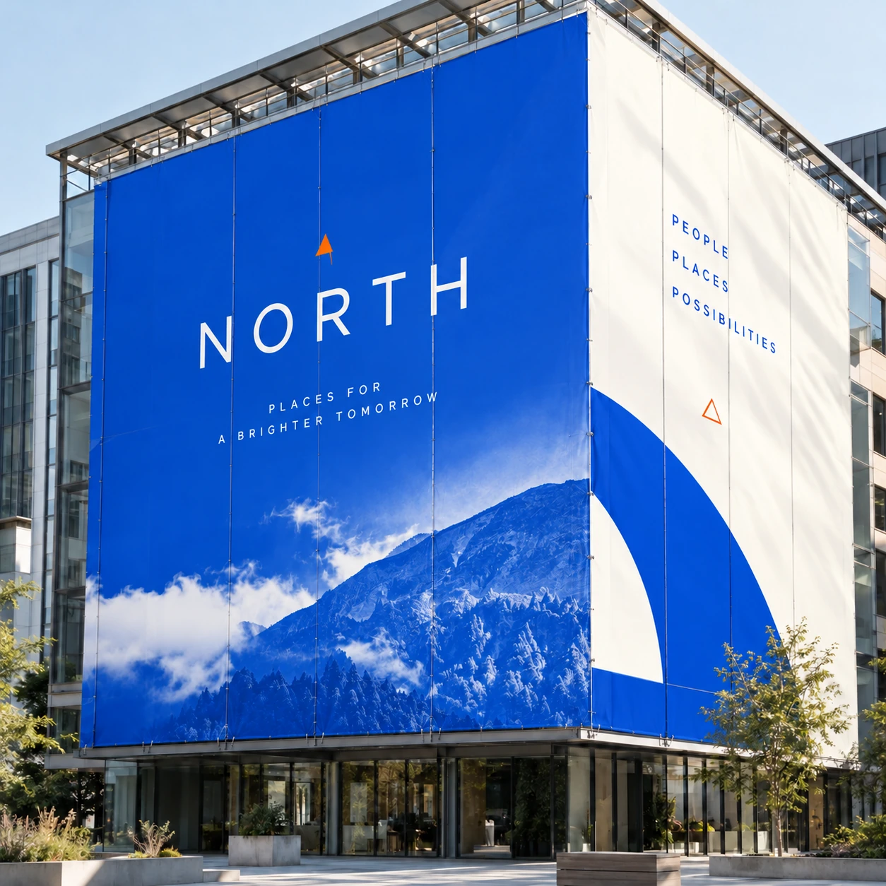 Illustrative facade graphic wraps