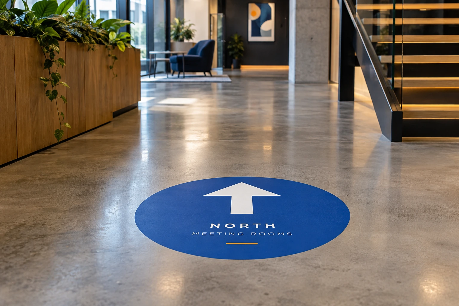 Illustrative floor graphics