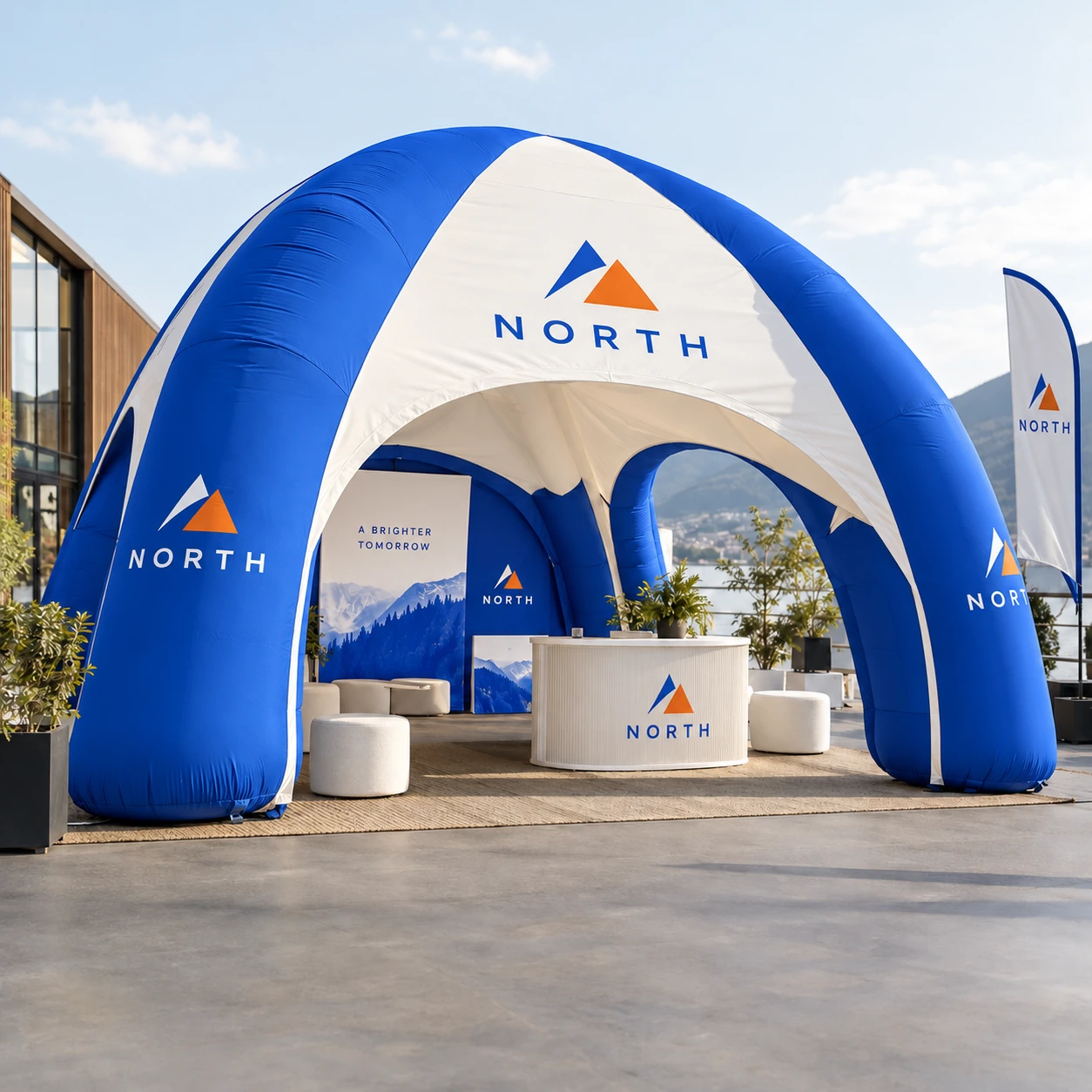 Illustrative inflatable brand structures