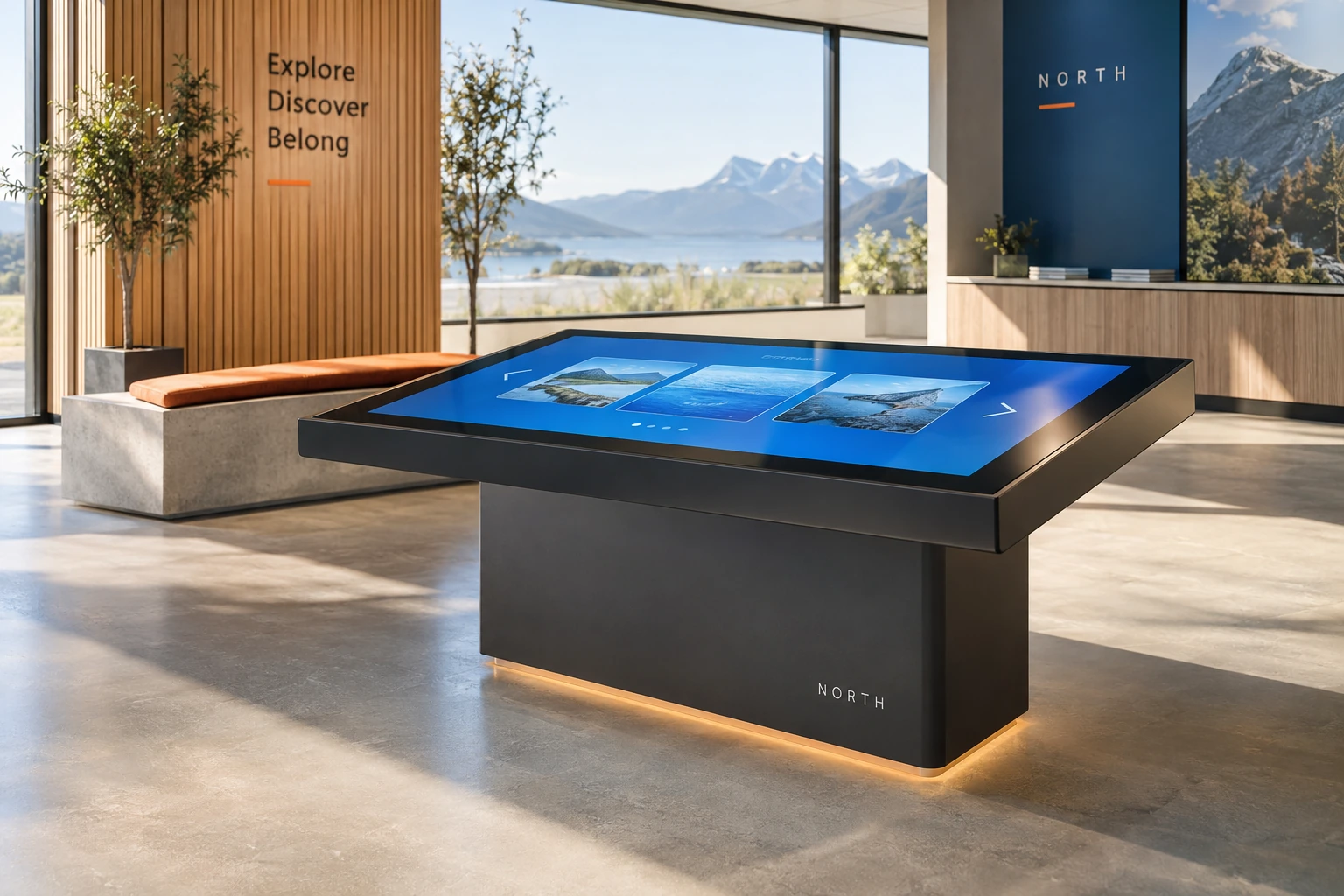 Illustrative interactive touch tables