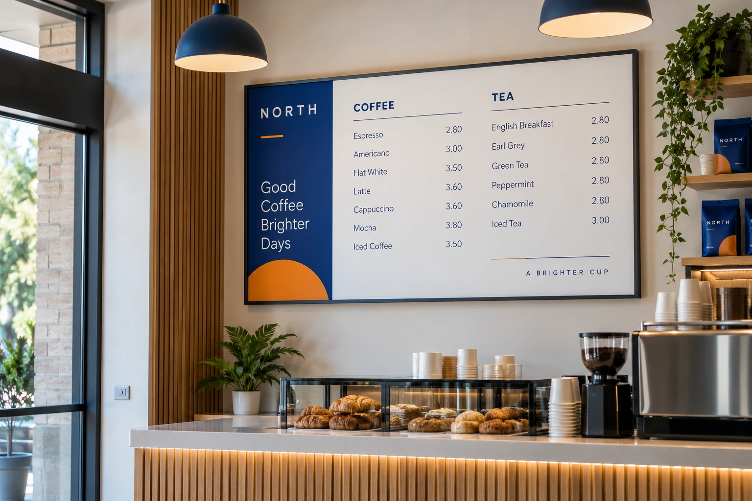 Illustrative menu boards