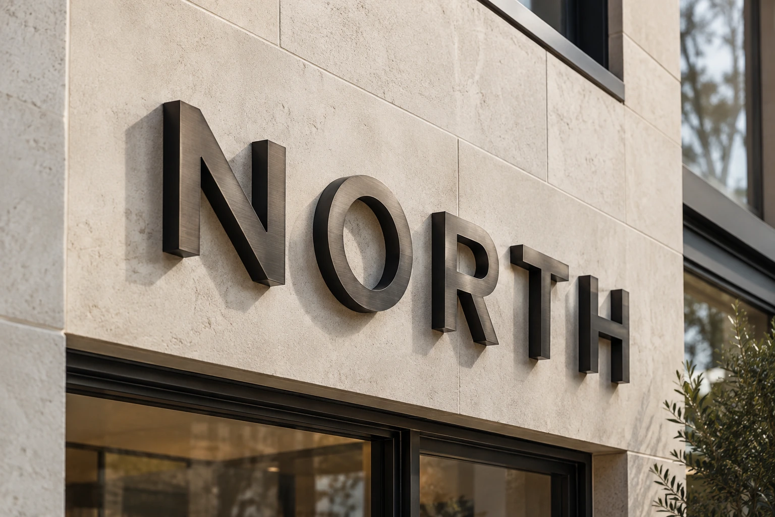 Illustrative non-illuminated dimensional letters