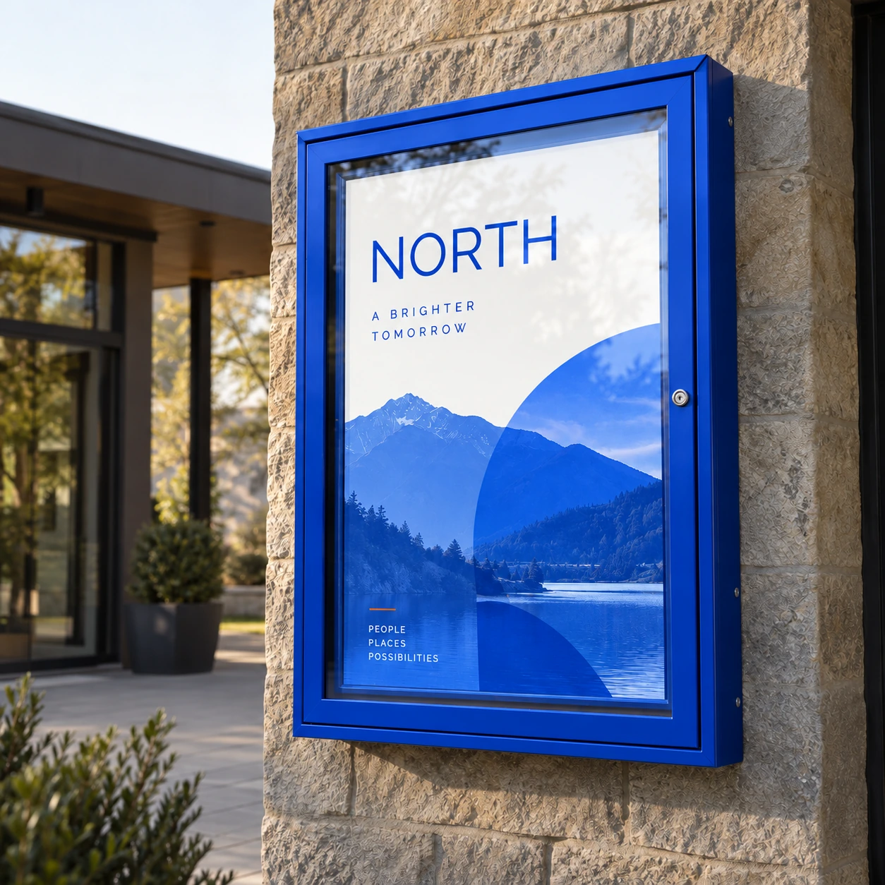 Illustrative outdoor poster cases