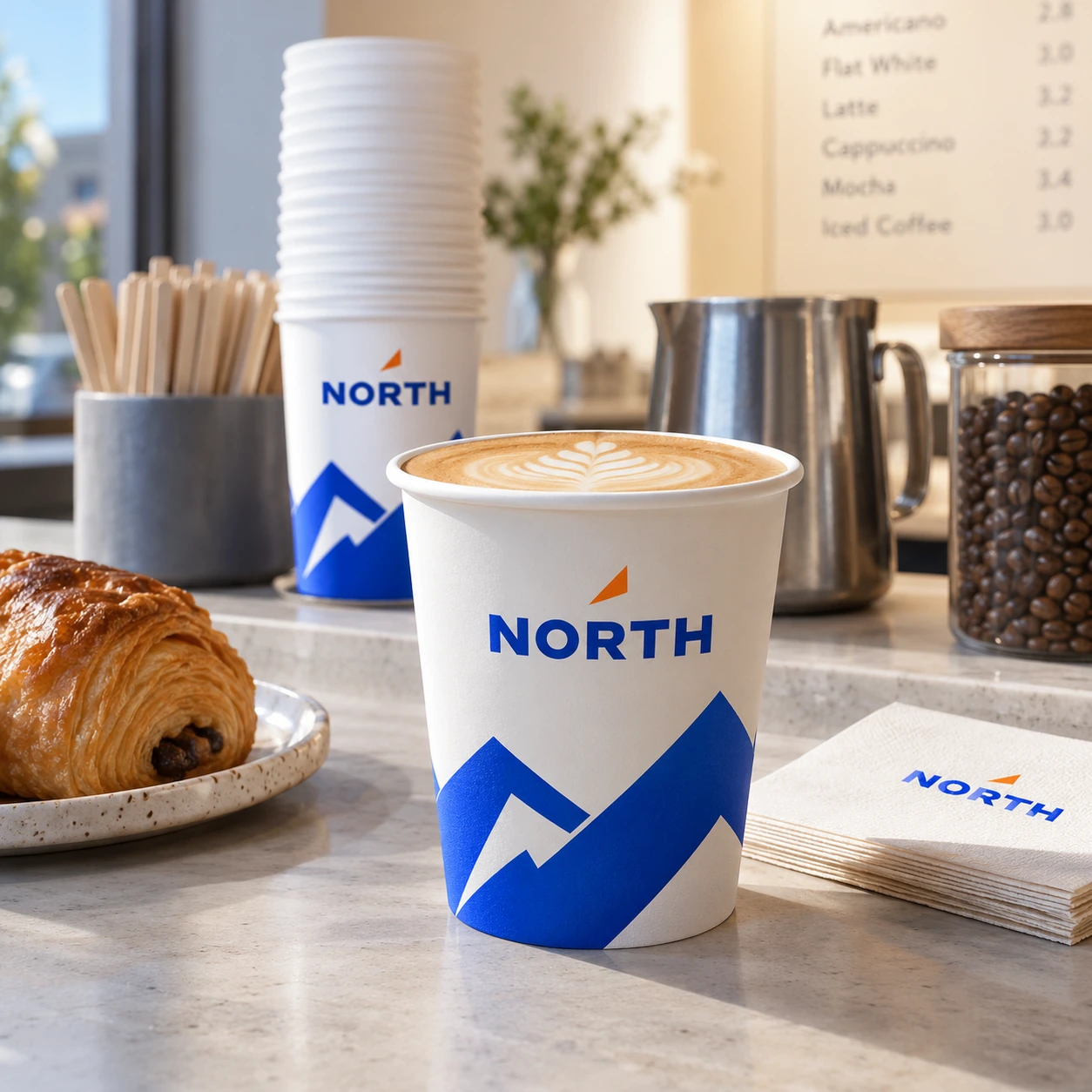 Illustrative paper cups